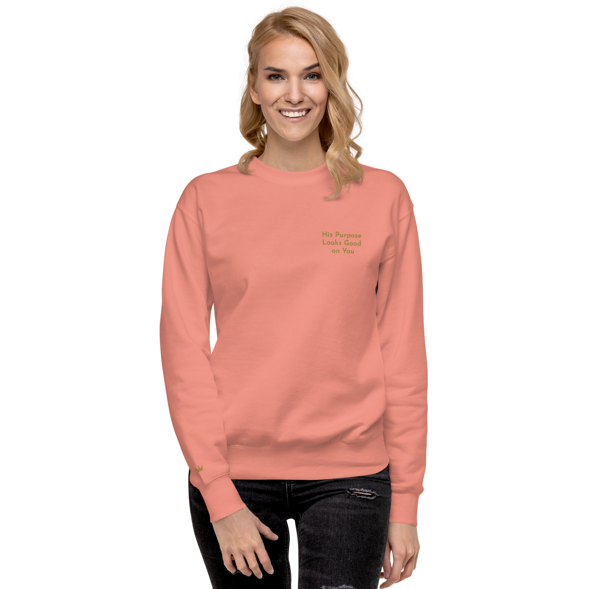 The Promise Crewneck — Dusty Rose